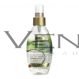 OGX Nourishing Coconut Oil Weightless Hydrating Oil Hair Mist Lightweight Leave In Hair Treatment Coconut Oil Bamboo Extract Paraben Sulfate Surfacta