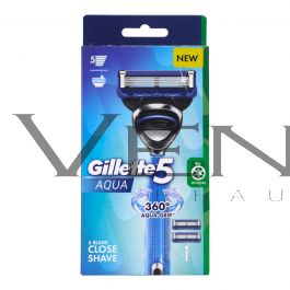 Gillette Aqua 5 Razor 1s + Cartridge 2s 4987176038098