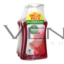 Dettol Handwash 250mlx3 Uplift Strawberry & Raspberry