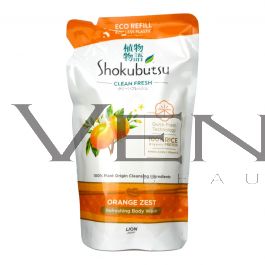 Shokubutsu Shower Cream Refill 500g Orange Zest