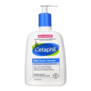 Cetaphil Daily Facial Cleanser Combination To Oily Sensitive Skin 16oz