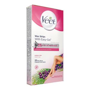 Veet EasyGrip Wax Strips Legs & Body - Normal Skin (20s)