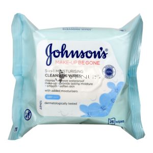 Johnson's Moisturising Facial Wipes for Dry Skin 25s