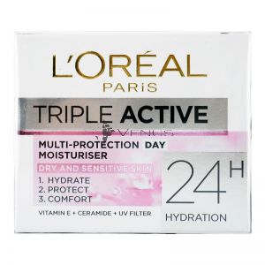 L'Oreal Triple Active Day Moisturizer 50ml Dry & Sensitive Skin