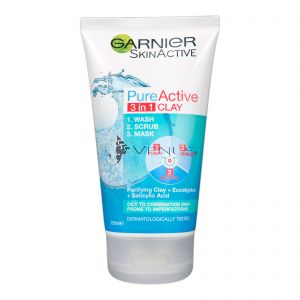 Garnier Pure Active 3in1 Wash+Scrub+Mask 150ml