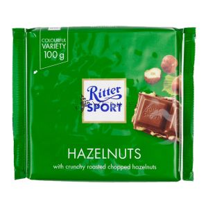 Ritter Sport Milk Chocolate with Chopped Hazelnuts 100g