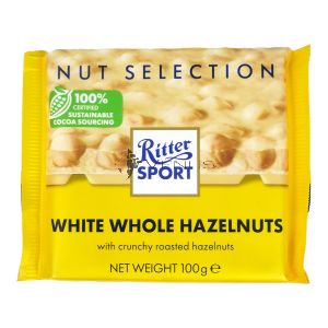 Ritter Sport White Whole Hazelnuts 100g