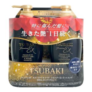 Shiseido Tsubaki P Black Ex Damage Care & Repair Set Shampoo 400ml + Conditioner 400ml
