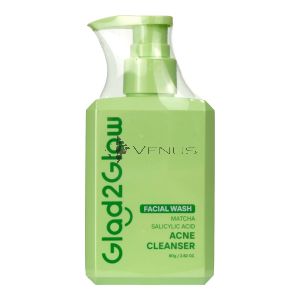 Glad2Glow Face Wash 80ml Matcha Salicylic Acid Acne Pump