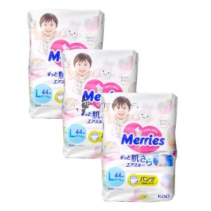 Merries Baby Diapers Pants L 44s (1Carton=3pack)