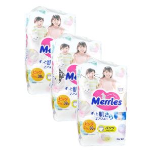 Merries Baby Diapers Pants XL 38s (1Carton=3pack)