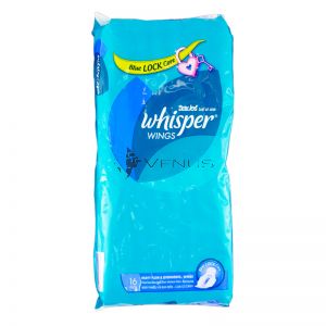 Whisper Heavy Flow and Overnight Wings Sanitary Pad (16 Pads)
