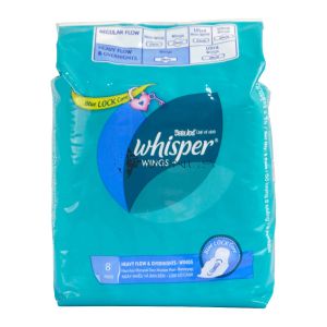 Whisper Heavy Flow & Overnight Wings 8s