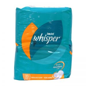 Whisper Regular Flow Non Wing Sanitary Pad 20s