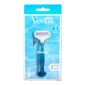 Gillette Venus Smooth Razor 1s Blue+ Cartridge 2s
