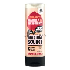 Original Source Shower Gel 250ml Creamy Vanilla & Raspberry