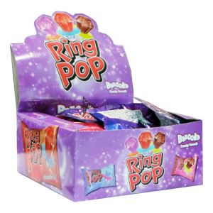 Bazooka Ring Pop Hard Candy 1Box 3 Flavours (24x10g)