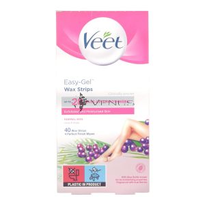 Veet Wax Strips 40s +4Wipes Normal Skin