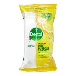 Dettol Anti Bacterial Multipurpose Cleaning Wipes 105s Citrus Zest Mega Pack