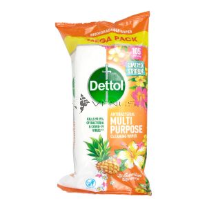 Dettol Anti Bacterial Multipurpose Cleaning Wipes 105s Hawaiian Breeze Limited Edition