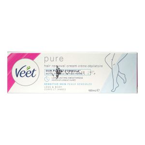 Veet Hair Removal Cream 100ml Pure Sensitive Skin Blue