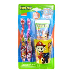 Firefly Paw Patrol Toothbrush 2s + Beaker + Toothpaste 75ml 1s Set