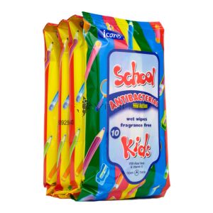 Icare Kids Antibacterial Wet Wipes Fragrance Free 10sx4pack