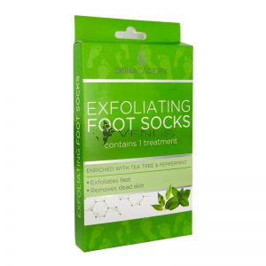 Skin Academy Exfoliating Foot Socks 1 Pair W/Tea Tree & Peppermint