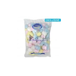 Athena Cotton Wool Ball 100s  Coloured