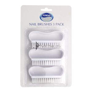 Athena Nail Brushes 3 Pack Set Assorted Colours
