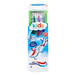 Aquafresh Toothbrush Kids Soft 3s 0-7Years Old Plastic-Free Pack