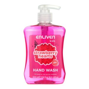 Enliven Kids Anti-Bacterial Handwash 500ml Strawberry Hearts