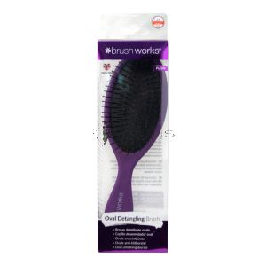Brush Works Detangling Brush Oval 1s Purple