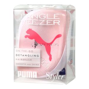 Tangle Teezer Detangling Hairbrush Compact Puma Pink-Smooth & Shine