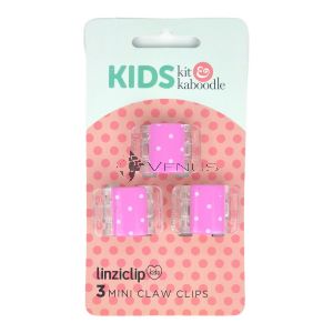 Kit&Kaboodle Kids Linziclip Mini Claw Clips 3s Pink Polka Dots