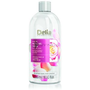 Delia Soothing Micellar Water Face, Lips,Eyes Rose Petals Extract 500ml