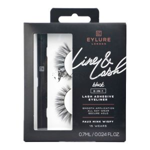 Eylure Line & Lash Eyelash With Lash Adhesive Pen Black