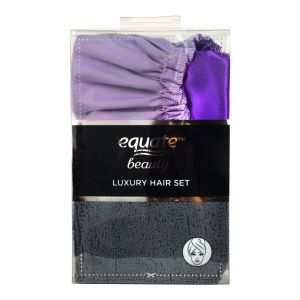 Equate Beauty Hair Wrap & Shower Cap Set Assorted