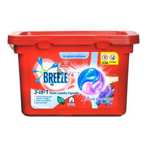 Breeze 3-in-1 Power Laundry 18 Capsules Fresh Lavender