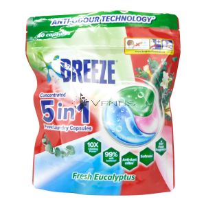 Breeze Laundry 40 Capsules 5 in 1 Fresh Eucalyptus