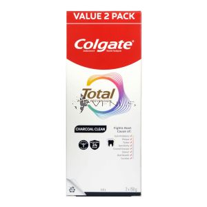 Colgate Toothpaste Total 2x150g Charcoal Clean Gel