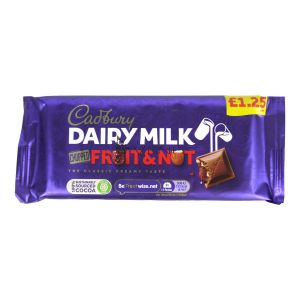 Cadbury Dairy Milk Fruit & Nut Bar Chocolate 95g
