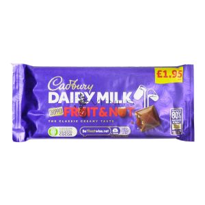 Cadbury Dairy Milk Fruit & Nut Bar Chocolate 95g