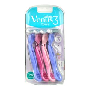 Gillette Venus 3 Colors Disposable Razor 4s
