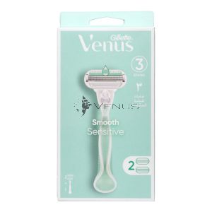 Gillette Venus Smooth Razor 1s + Cartridge 2s Sensitive Green