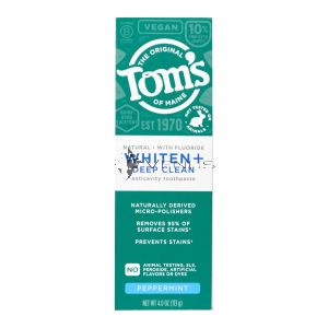 Tom's Of Maine Toothpaste 113g Whiten + Deep Clean Peppermint