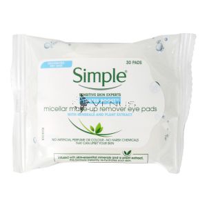 Simple Water Boost Micellar Make-Up Remover Eye Pads 30s