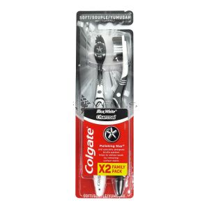 Colgate Toothbrush Max White Charcoal 2s Soft