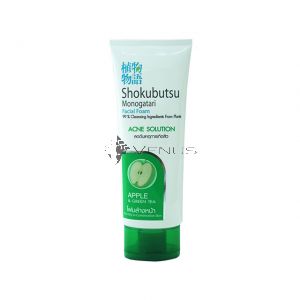 Shokubutsu Facial Foam Acne Solution Apple and Green Tea 100g