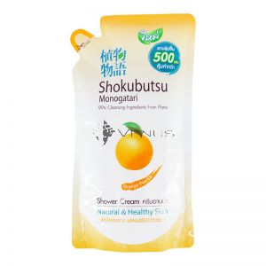 Shokubutsu Shower Cream 500ml Refill Orange Peel Oil